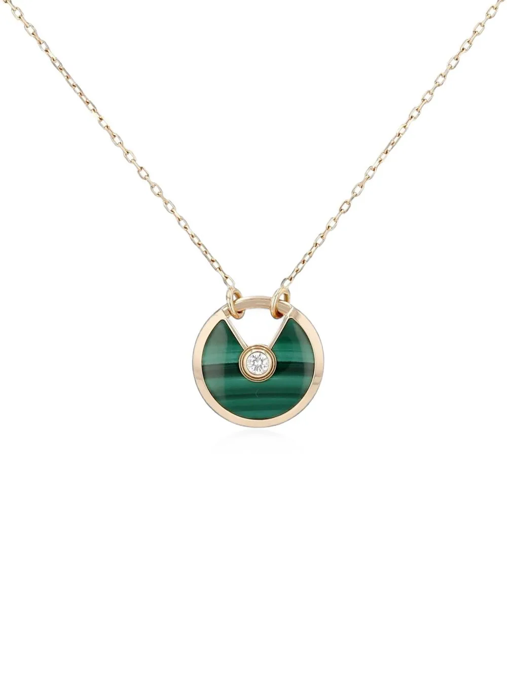 Amulette Malachite and Diamond Necklace by Cartier