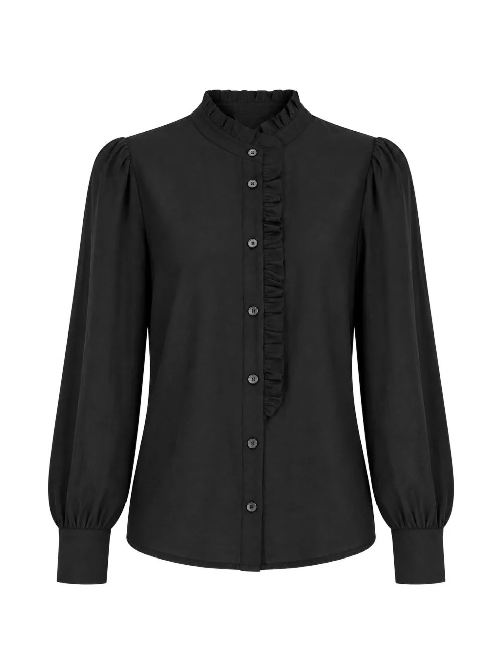 Ruffled Puff-Sleeve Blouse by ICHI