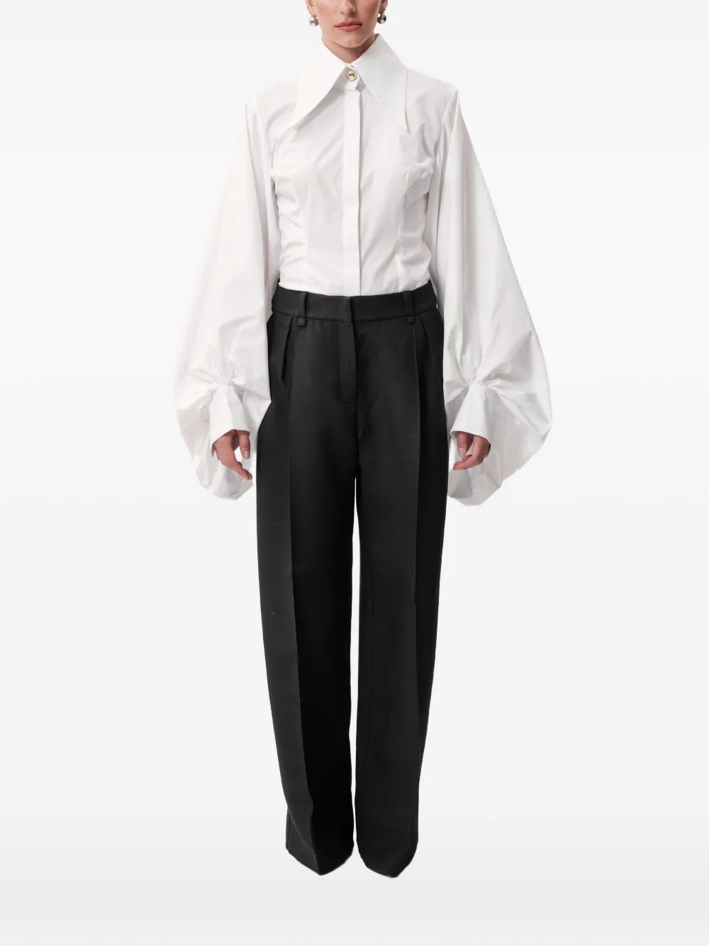 Moon Puff-Sleeved Shirt by CONCEPTO