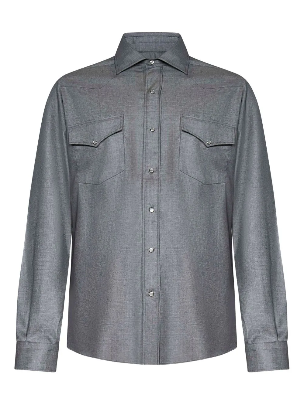 Yoke Patch-Pocket Shirt by FRANZESE COLLECTION