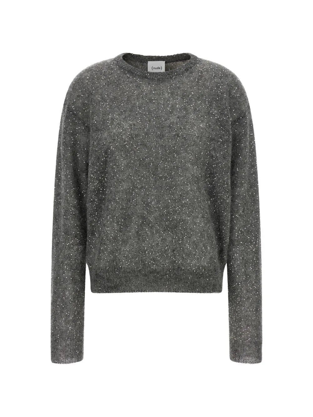 Micro-Sequin Textured-Knit Sweater by Nude
