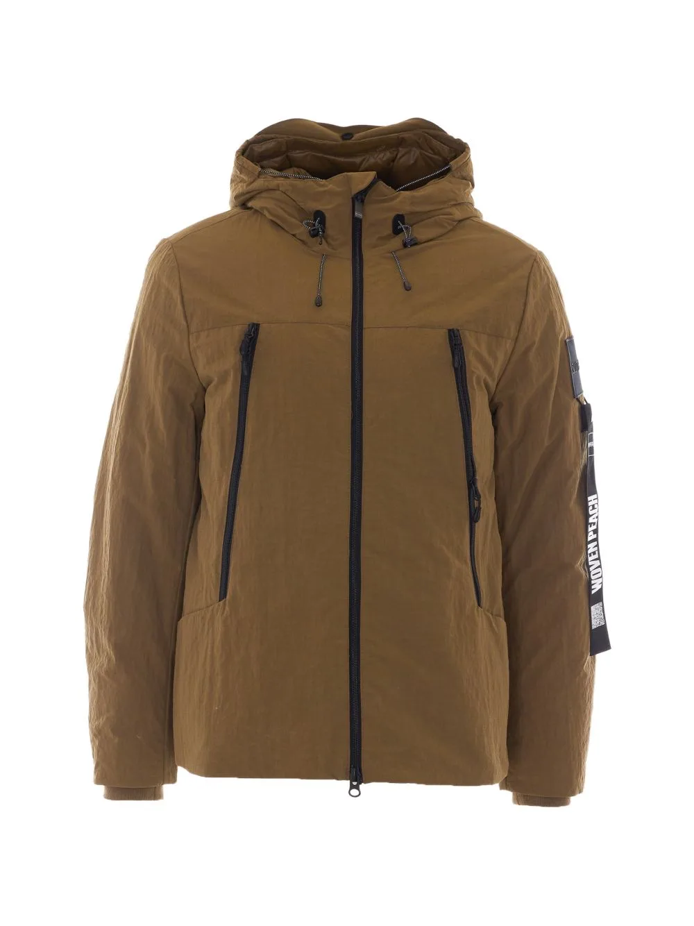 Hooded Logo-Patch Jacket by OUTHERE