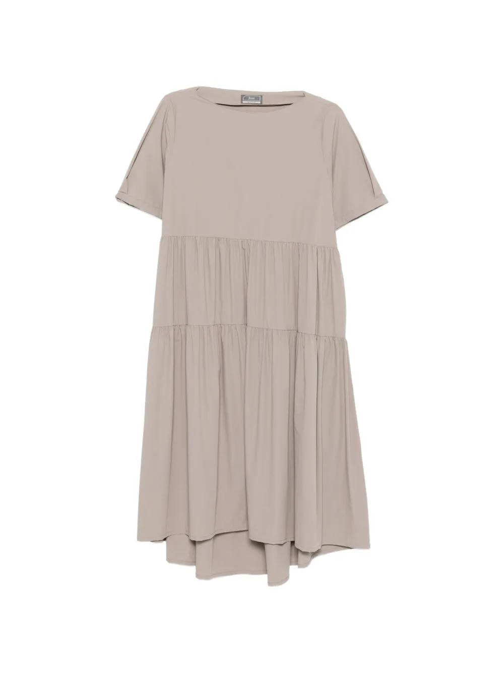 Tiered Short-Sleeve Midi Dress by Herno