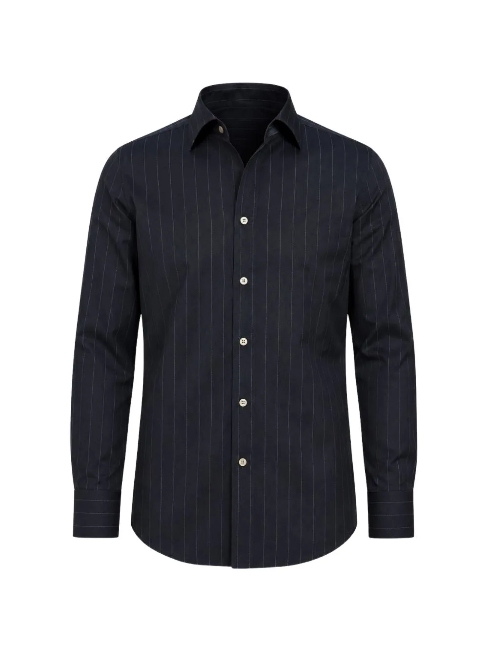 Pinstripe-Pattern Long-Sleeve Shirt