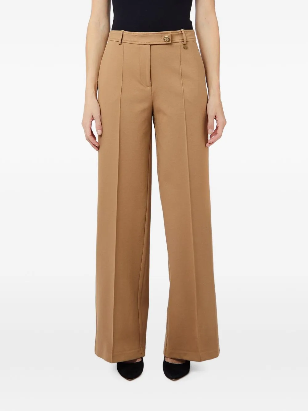 Pressed-Crease Straight-Leg Trousers by LIU JO