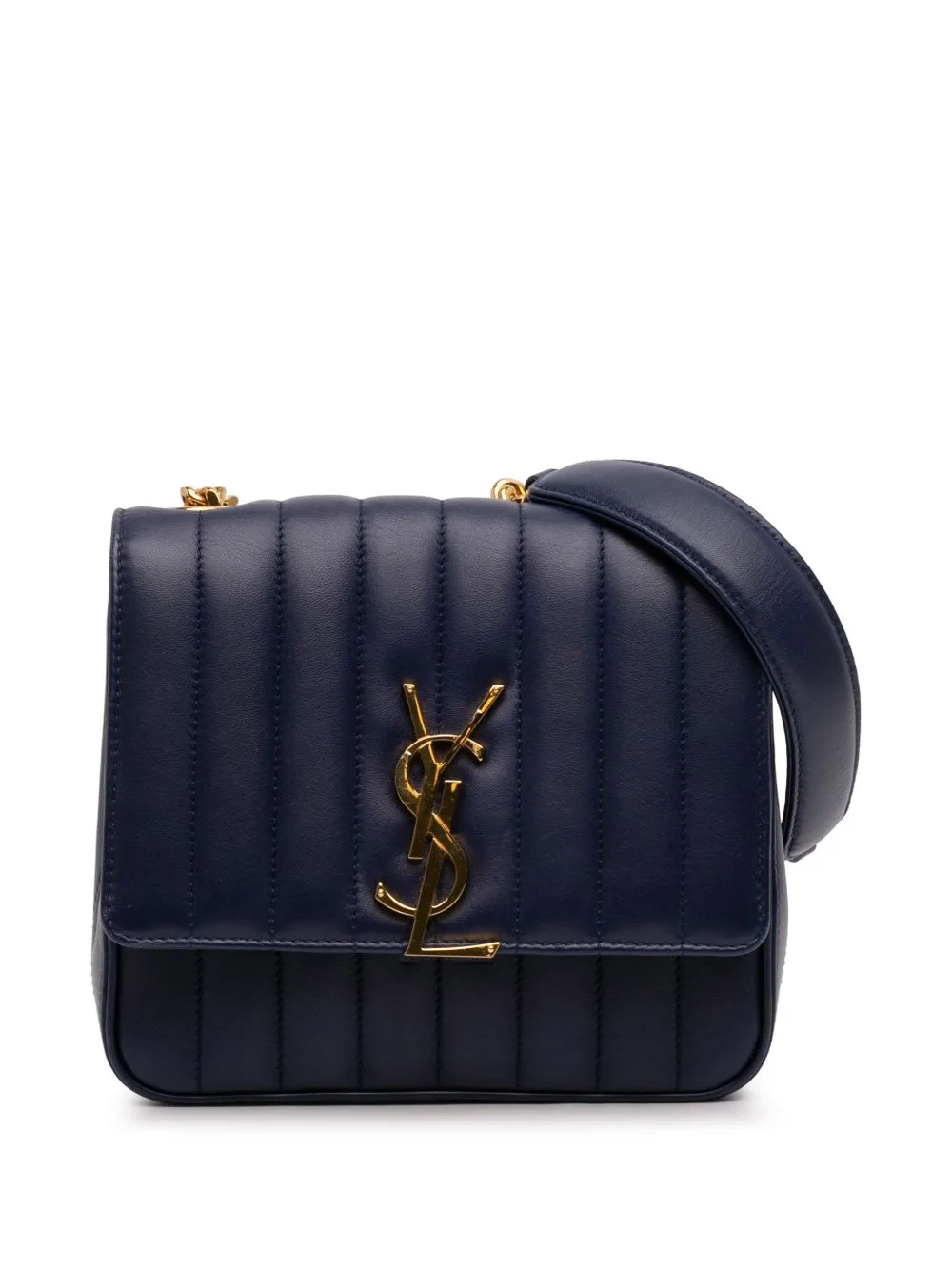 2018 Medium Lambskin Monogram Vicky Chain Bag Crossbody Bag by Saint Laurent Pre-Owned