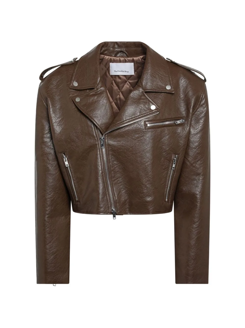 Daphne Cropped Biker Jacket by The Frankie Shop