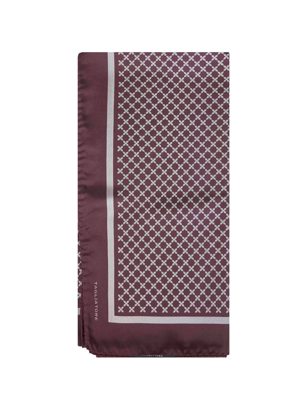 Logo-Pattern Silk Scarf by Tagliatore