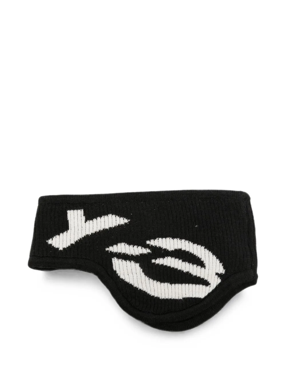 Y-3 x Yohji Yamamoto Logo-Intarsia Ribbed Headband by Y-3