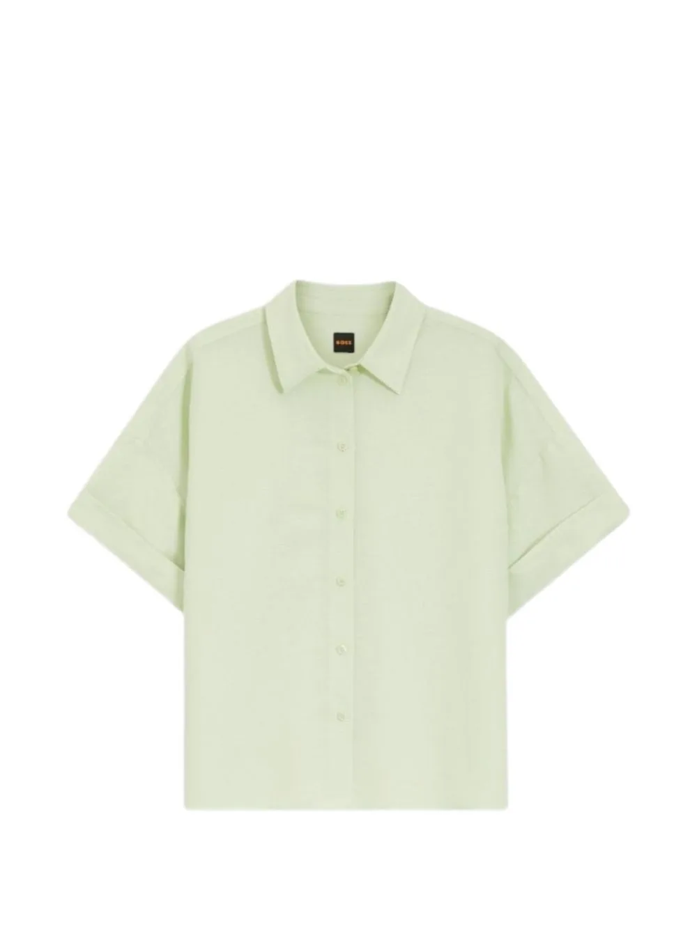 Regular-Fit Blouse with Rolled Cuffs by BOSS