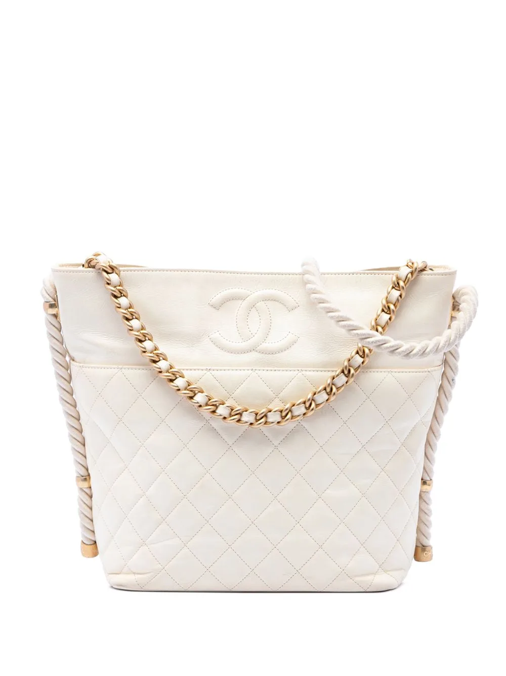 2019 Crumpled Calfskin En Vogue Rope Satchel
