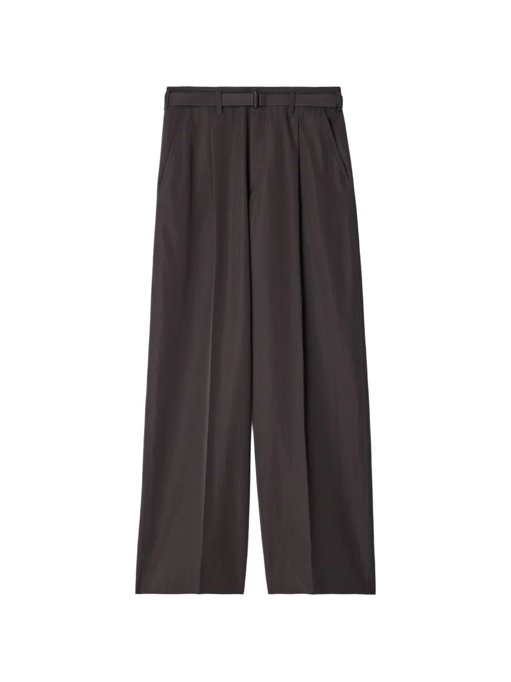 Wide Pleated Pants in Wool Gabardine by LEMAIRE