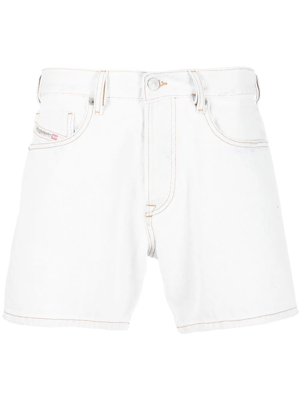 Faded Denim Shorts by Diesel