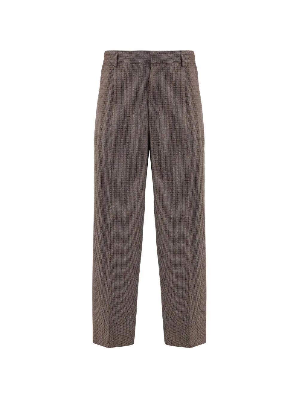 Houndstooth-Pattern Pleated Trousers by DARKPARK
