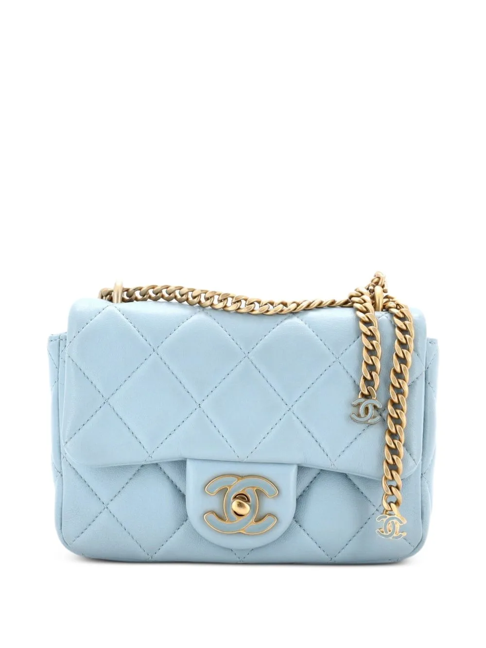 Pending CC Square Flap Bag Quilted Lambskin Mini Crossbody Bag