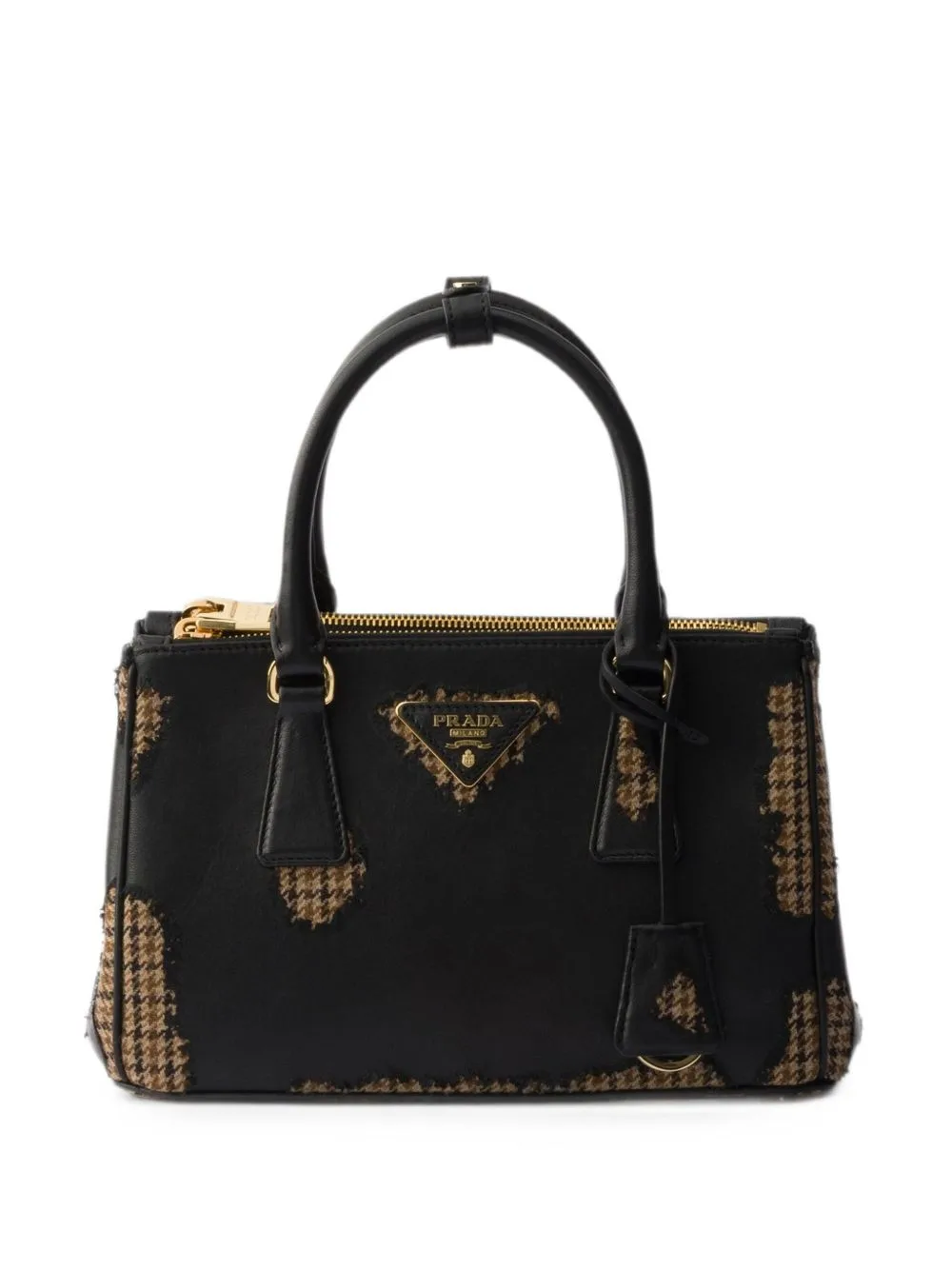 Galleria Large Nappa Leather and Wool Bag by Prada