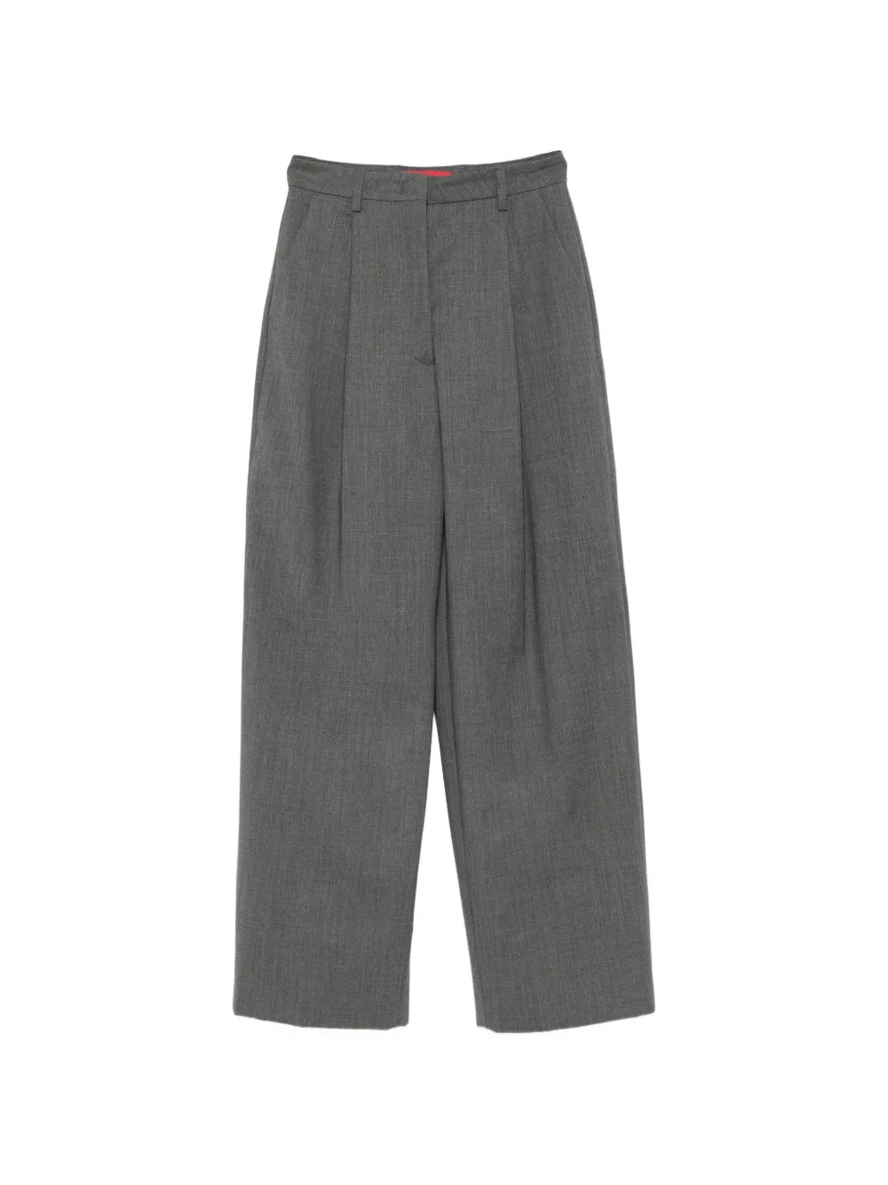 E-Axel Pleated-Design Wide-Leg Trousers by THELATEST