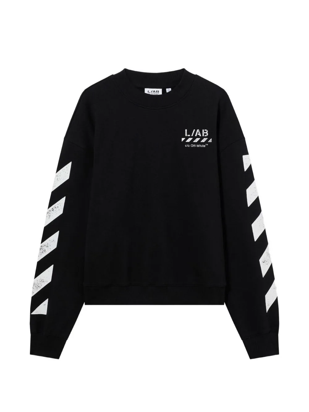 Diagonal Motif Logo-Print Sweater by L/ab c/o Off-White