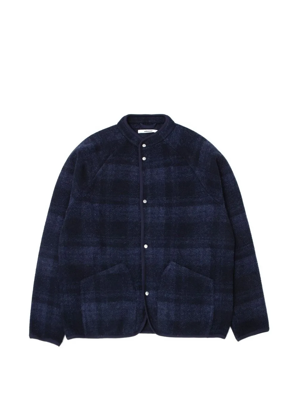Check-Pattern Raglan-Sleeve Overshirt by Edmmond Studios