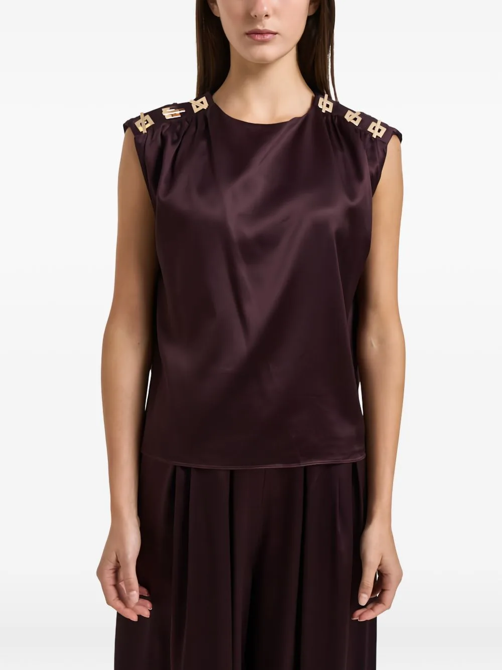 Nerina Gold-Tone Hardware Gathered Top by Danamé
