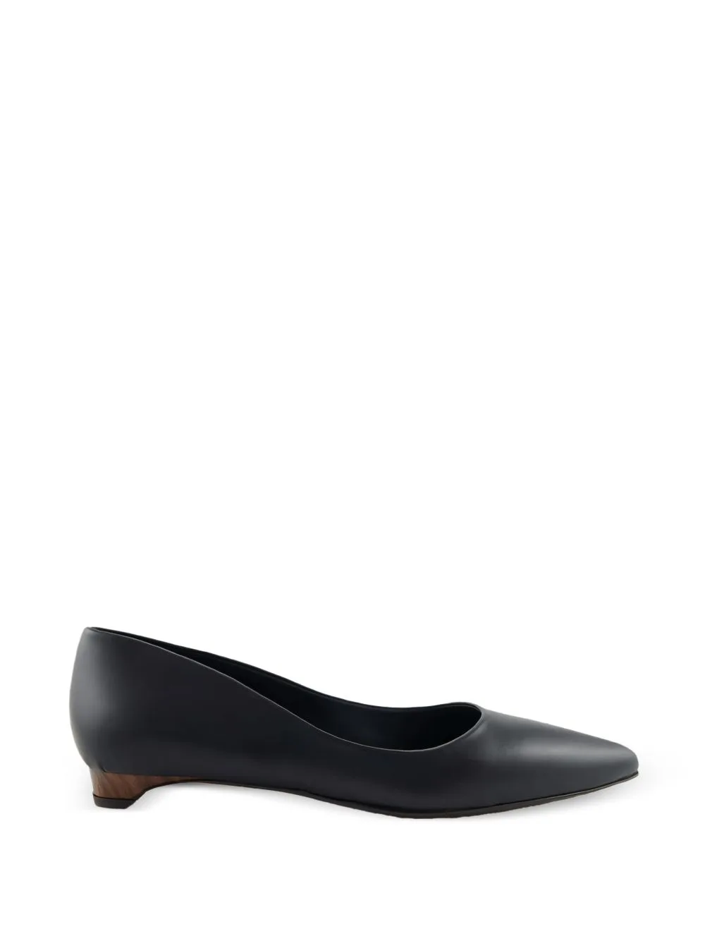 Ozu Pointed-Toe Wooden-Heel Pumps by THIRON