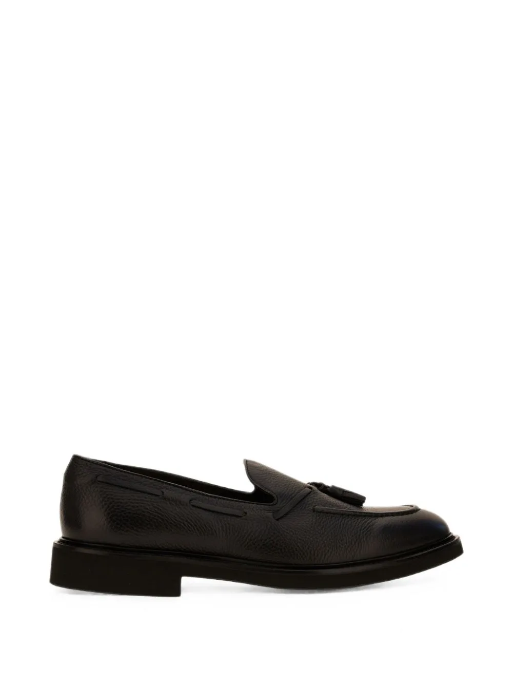 Tassel Grained Leather Loafers