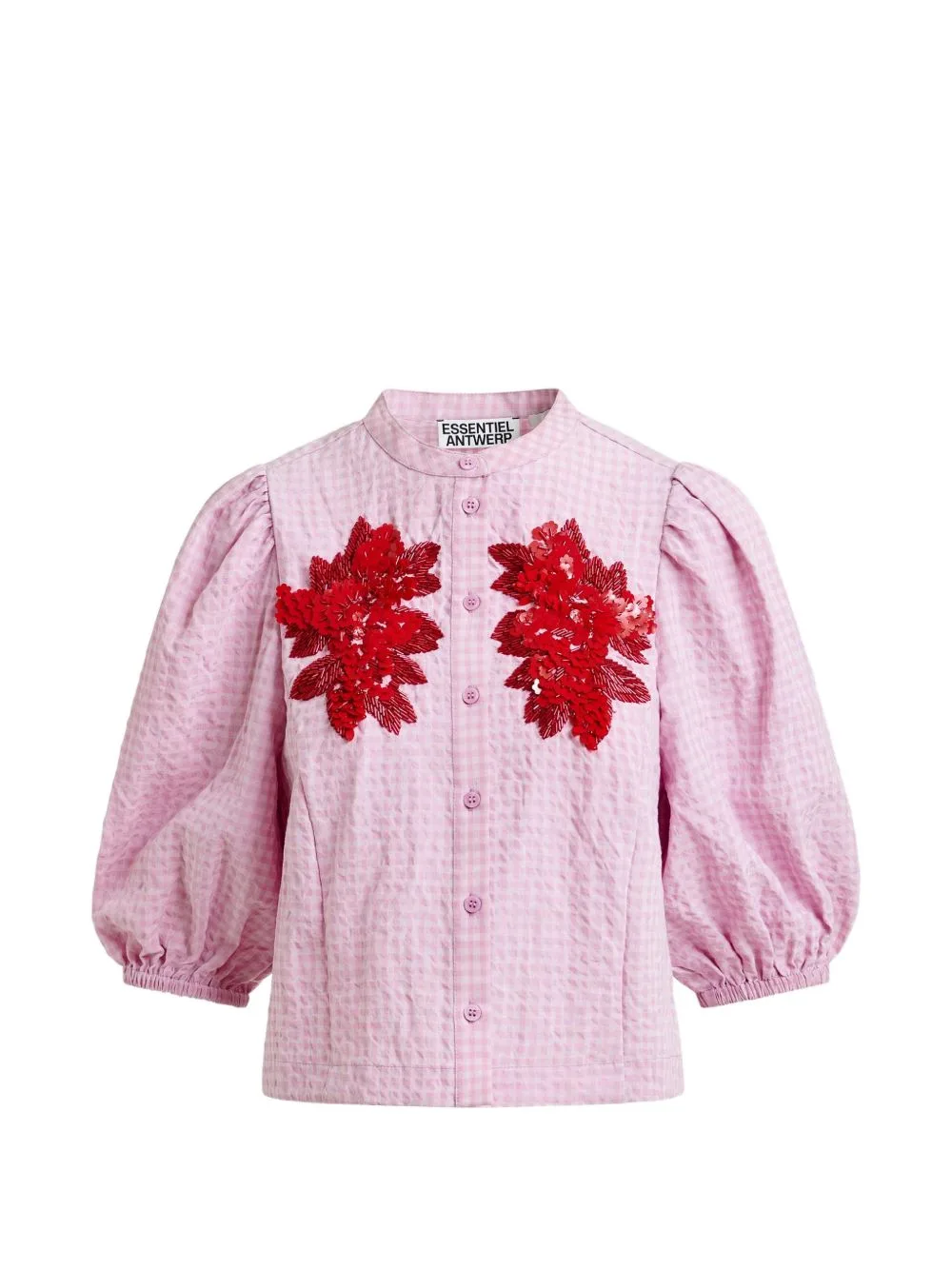 Floral-Pattern Puffed-Sleeve Shirt by Essentiel Antwerp