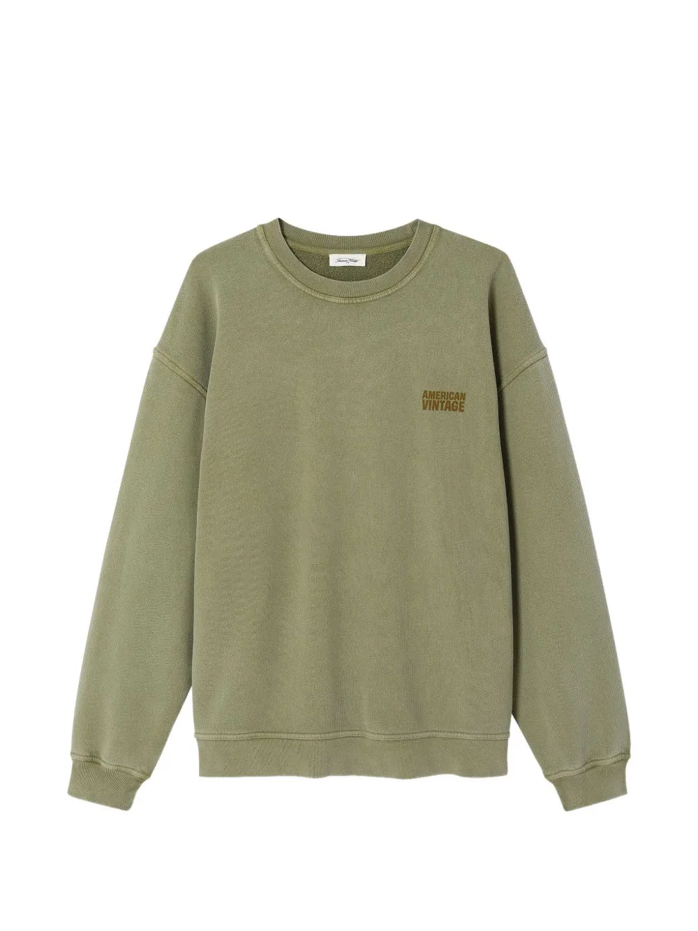 Plizzy Crewneck Long-Sleeve Cotton Sweatshirt