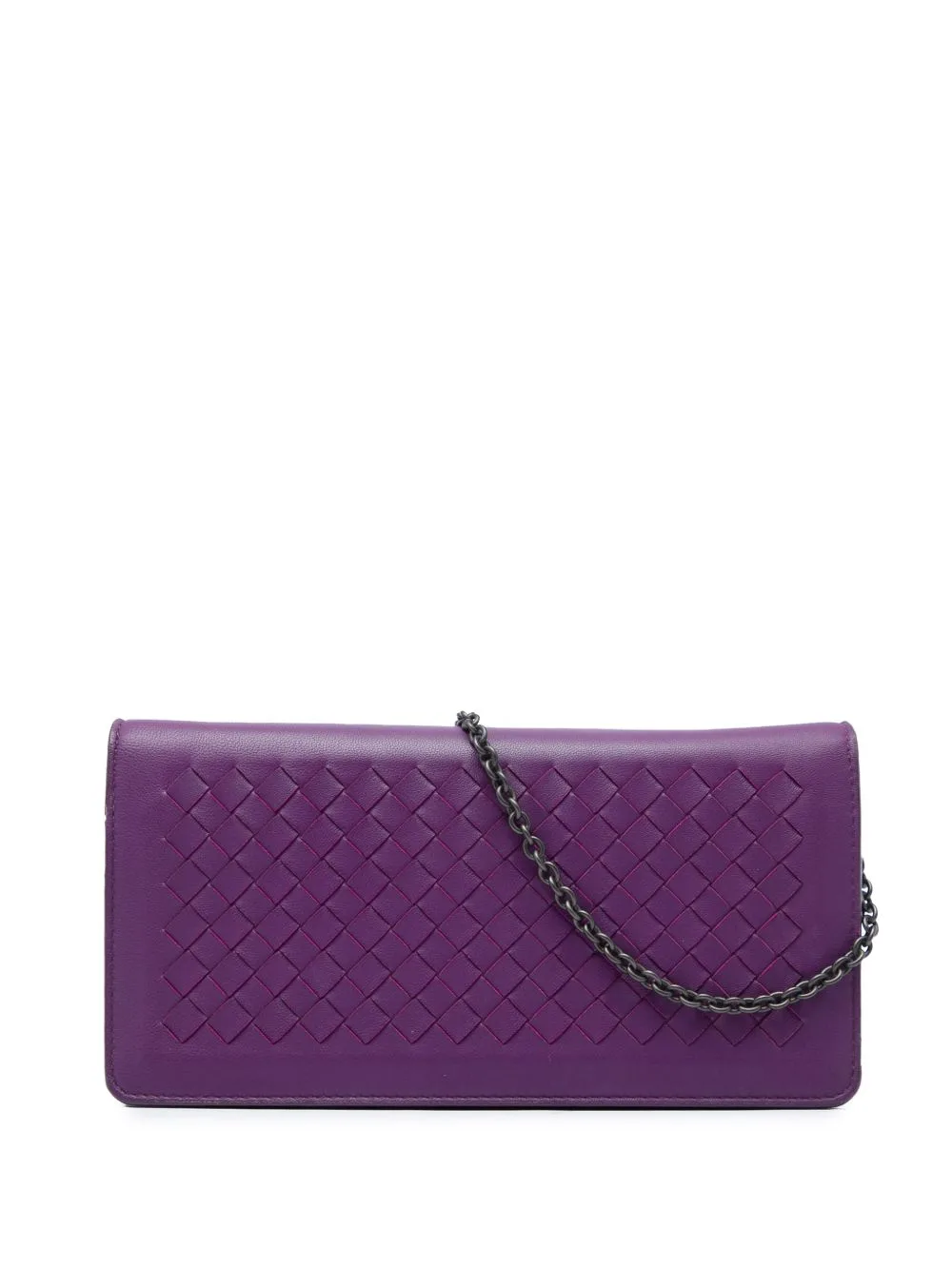 2012-2026 Nappa Intrecciato Continental Wallet on Chain Crossbody Bag by Bottega Veneta Pre-Owned