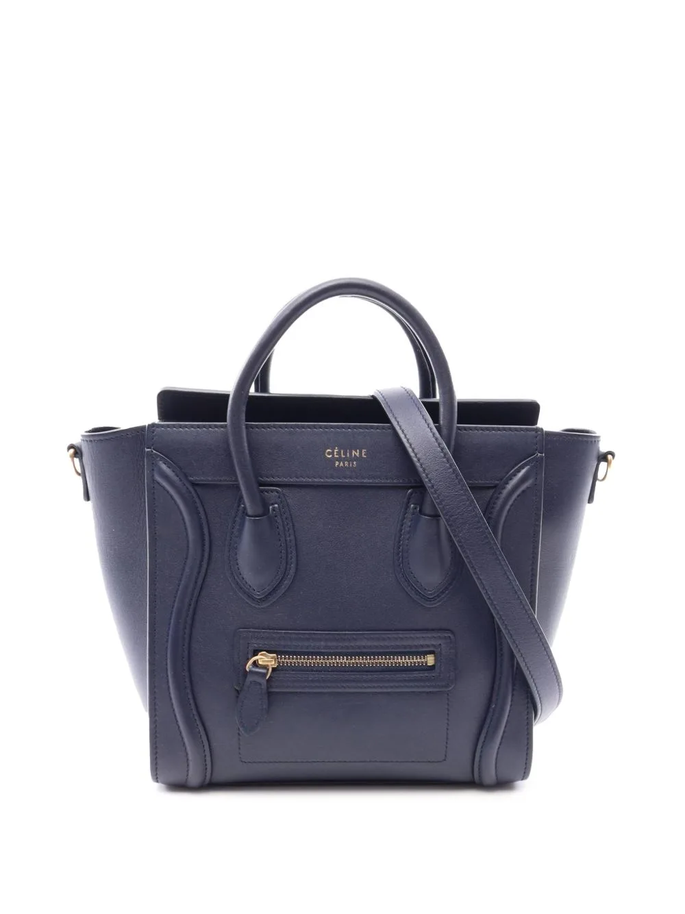 2000-2026 Nano Leather Luggage Tote Satchel by Celine Pre-Owned