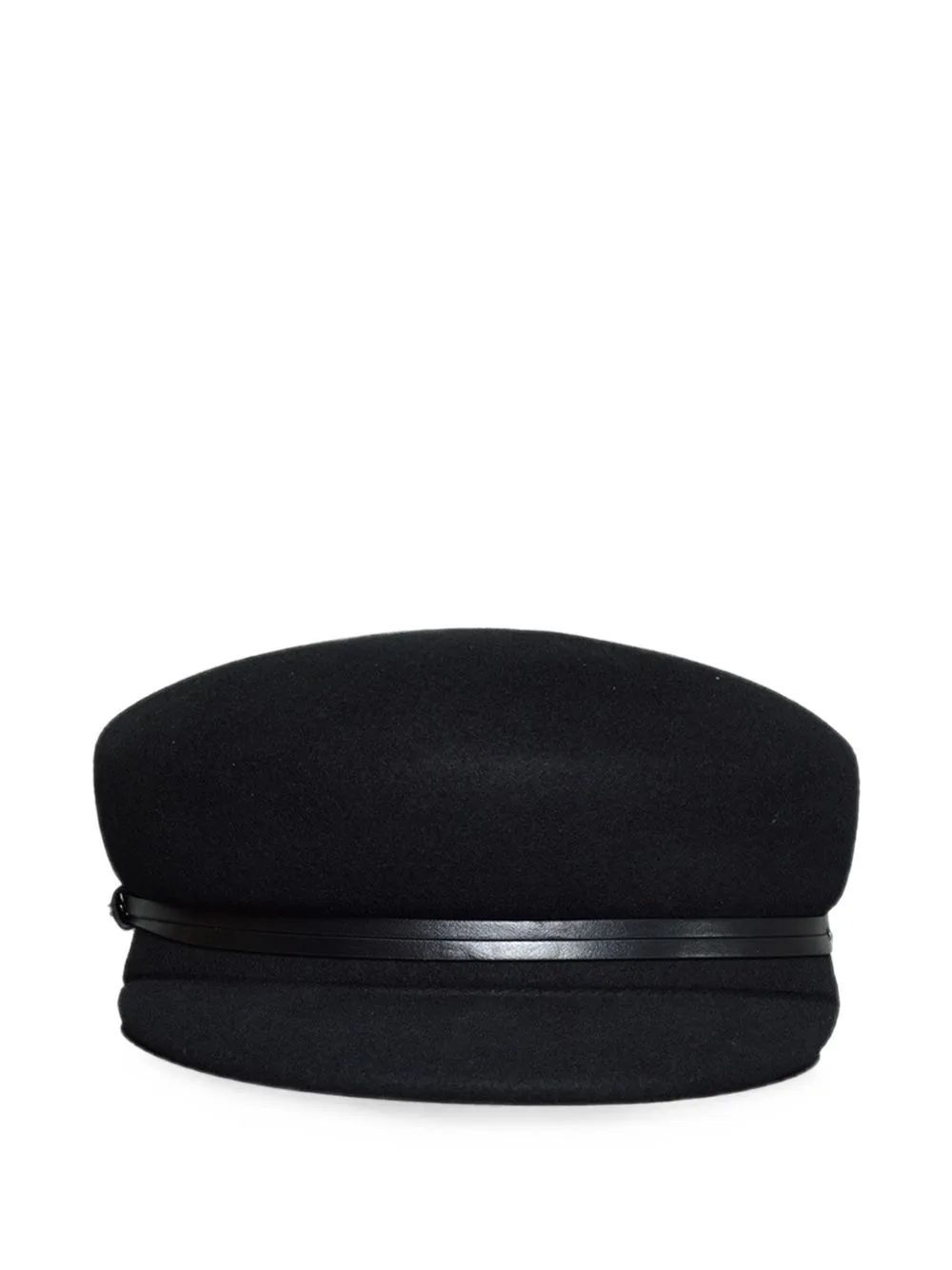 Leather-Trim Baker Boy Hat by Weekend Max Mara