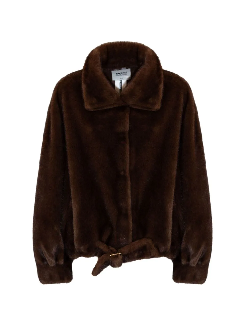 Belted Faux-Fur Coat by Sword