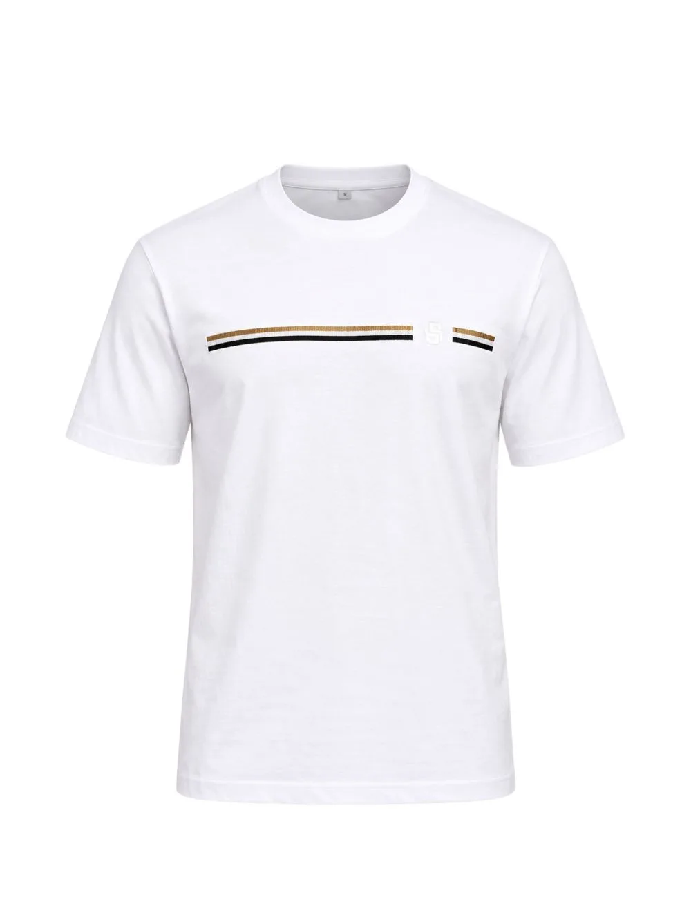 Stripe-Detail Crew-Neck T-Shirt by HUGO
