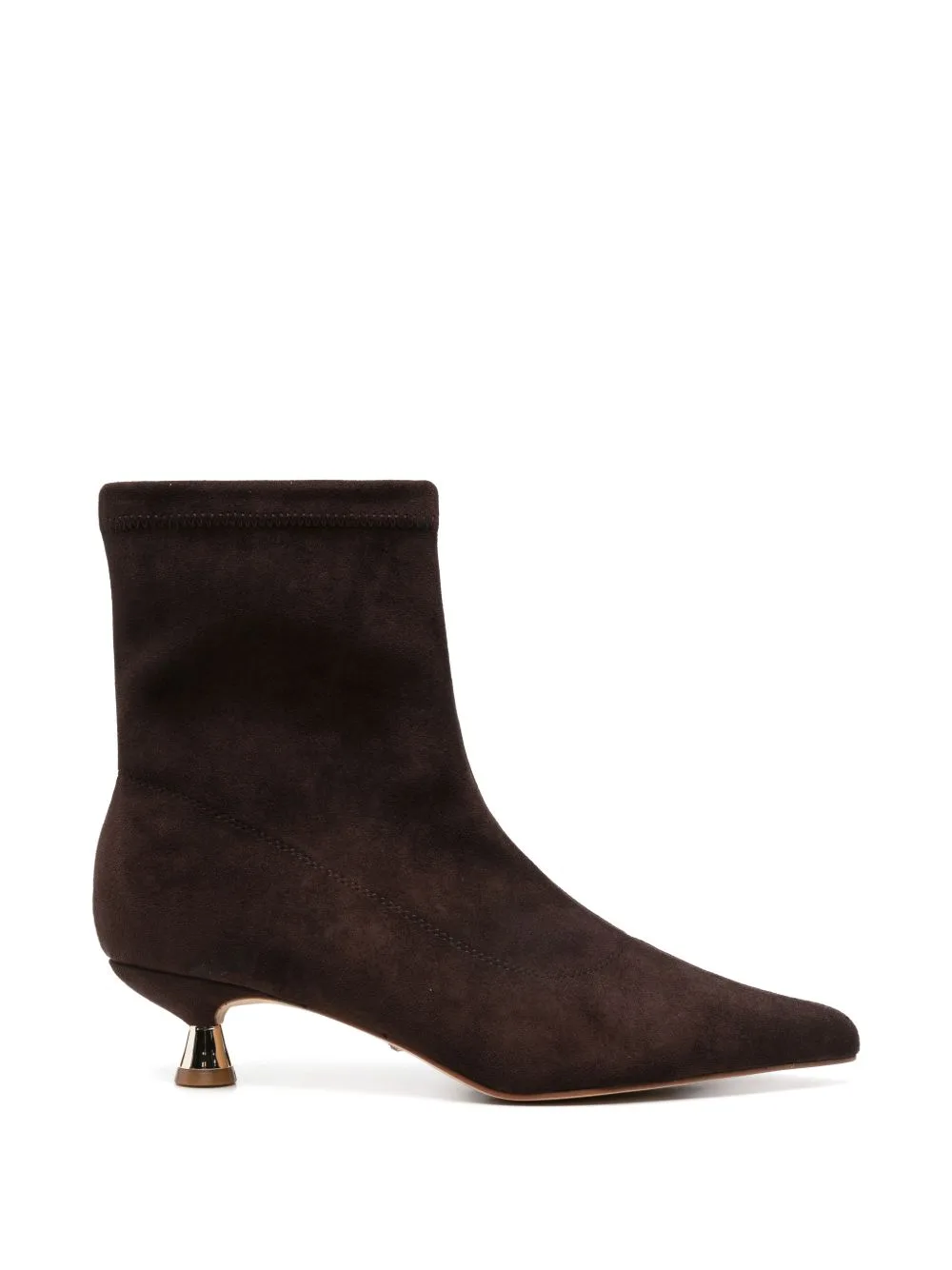 Suede-Effect Pointed-Toe Ankle Boots