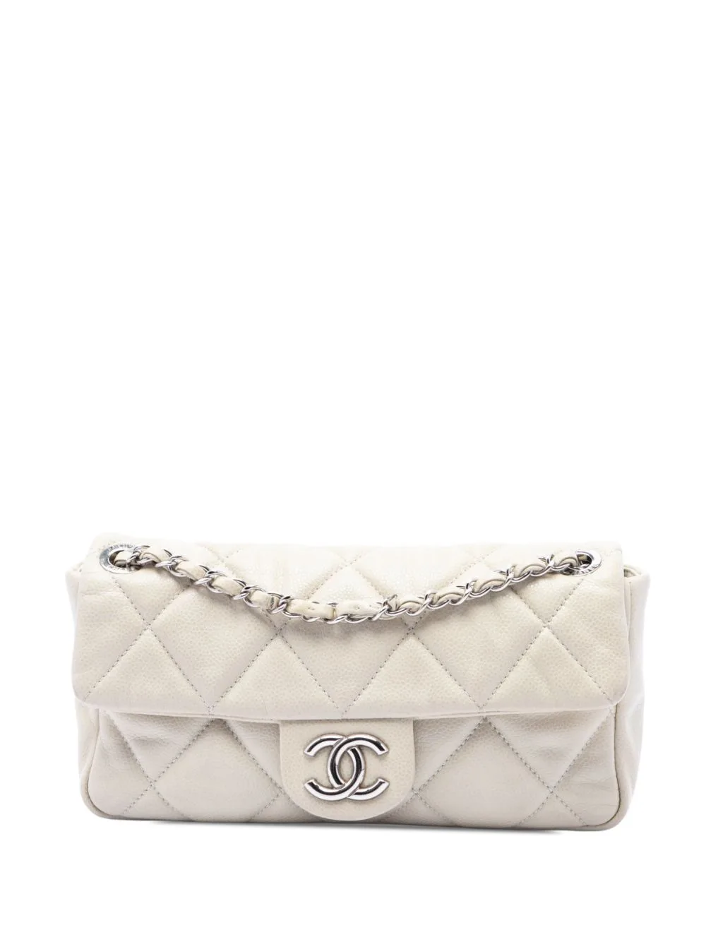 2009-2010 Small Glazed Quilted Caviar Nature Flap Shoulder Bag