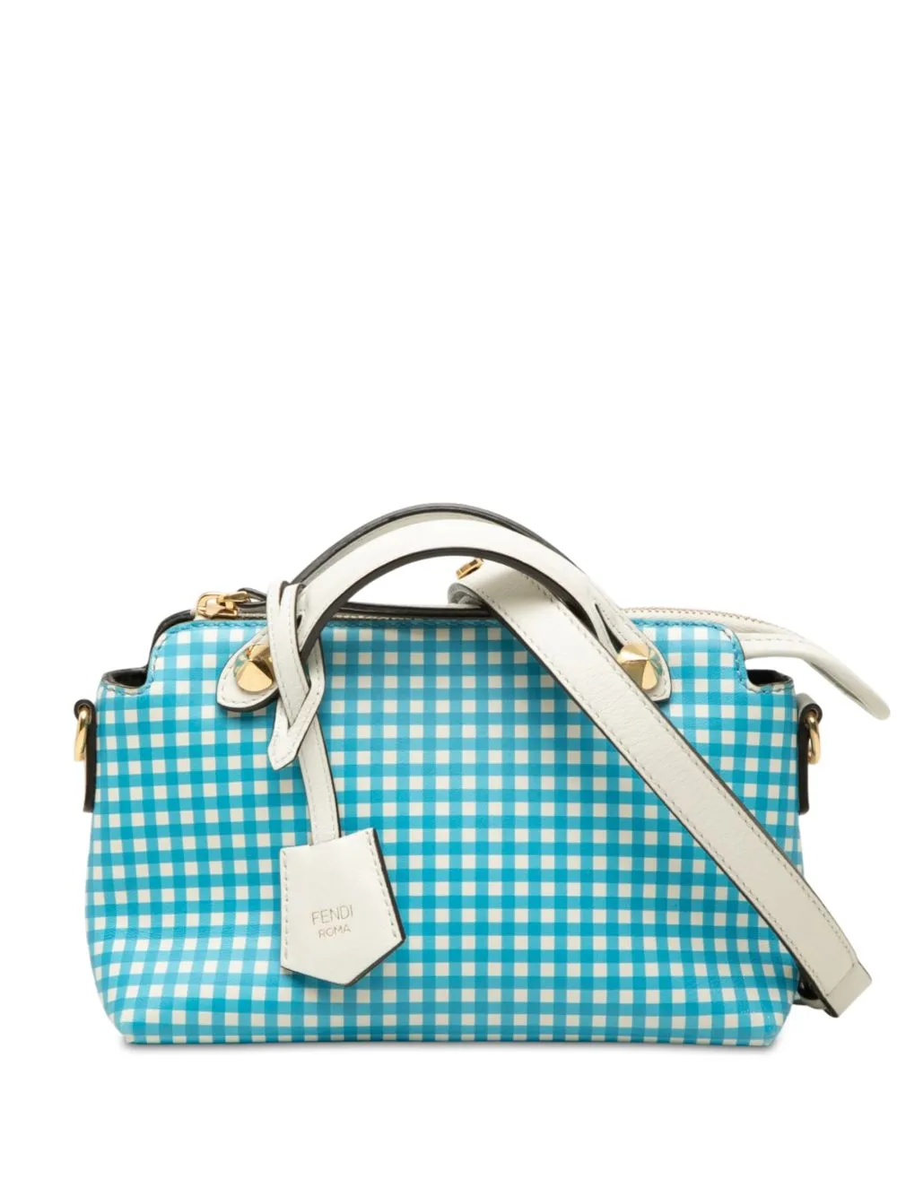 2010-2026 Mini Printed Leather Gingham by the Way Satchel by Fendi Pre-Owned