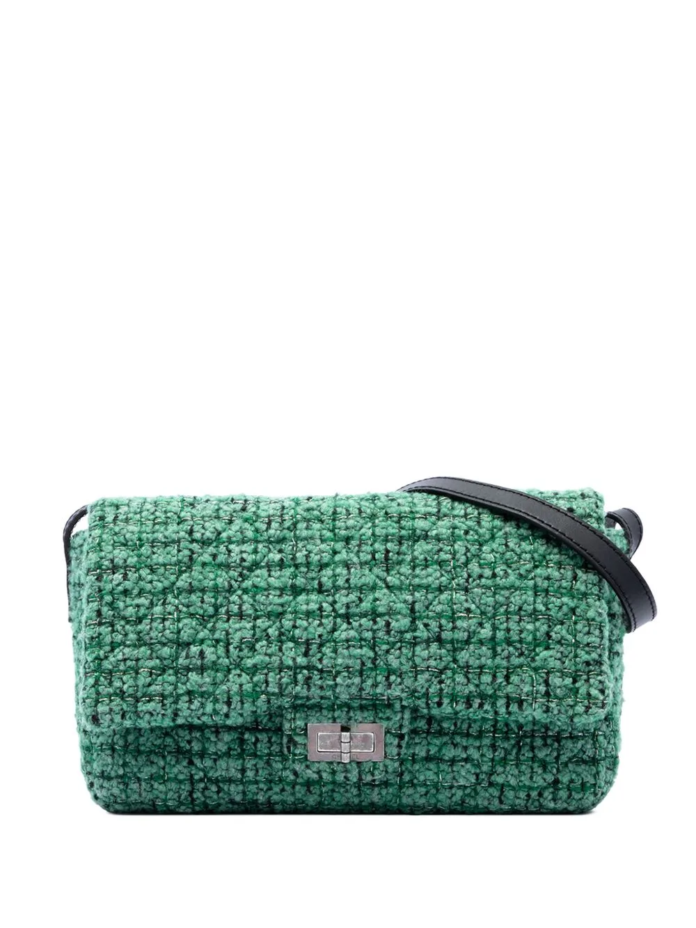 2009-2010 Jumbo Quilted Tweed Reissue 2.55 Easy Messenger Flap Crossbody Bag by CHANEL Pre-Owned