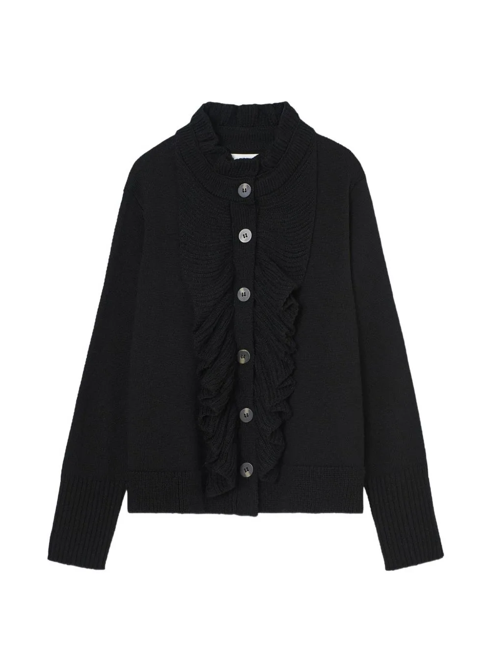 Ruffled Button-Up Coat by PSOPHIA