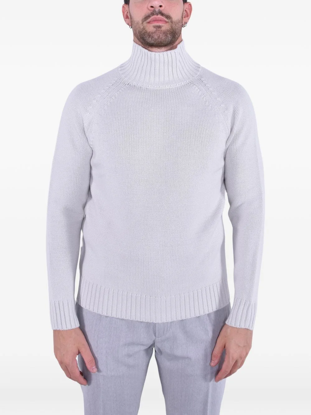 Ribbed-Knit Raglan-Sleeve Sweater by Eleventy