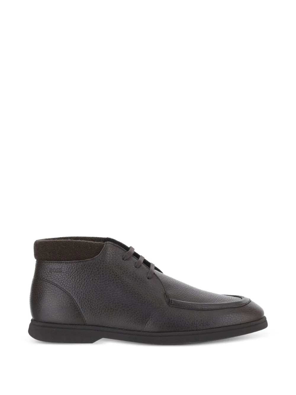 Grained-Leather Desert Boots by BOSS