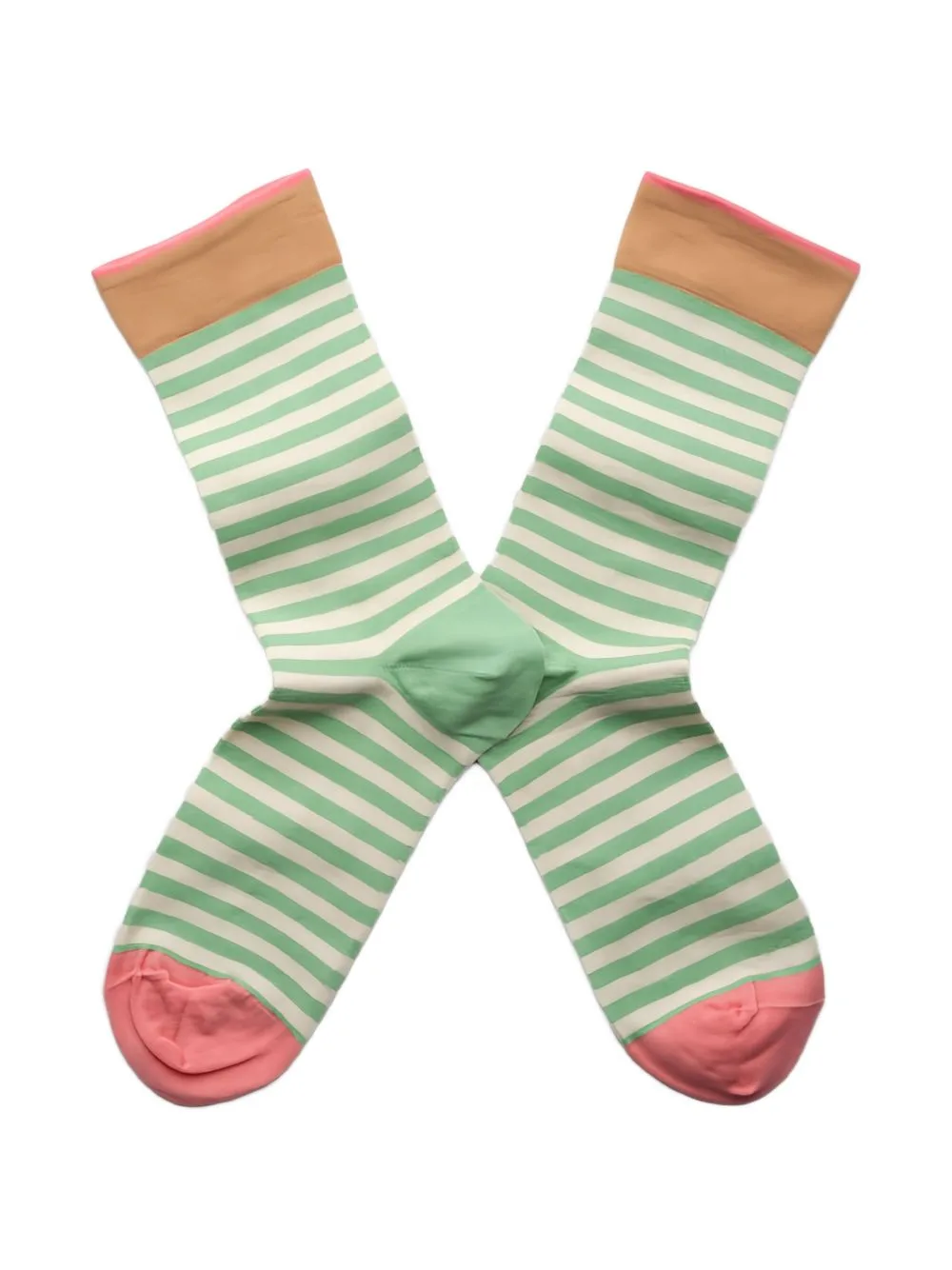 Striped Fine-Knit Socks by BONNE MAISON