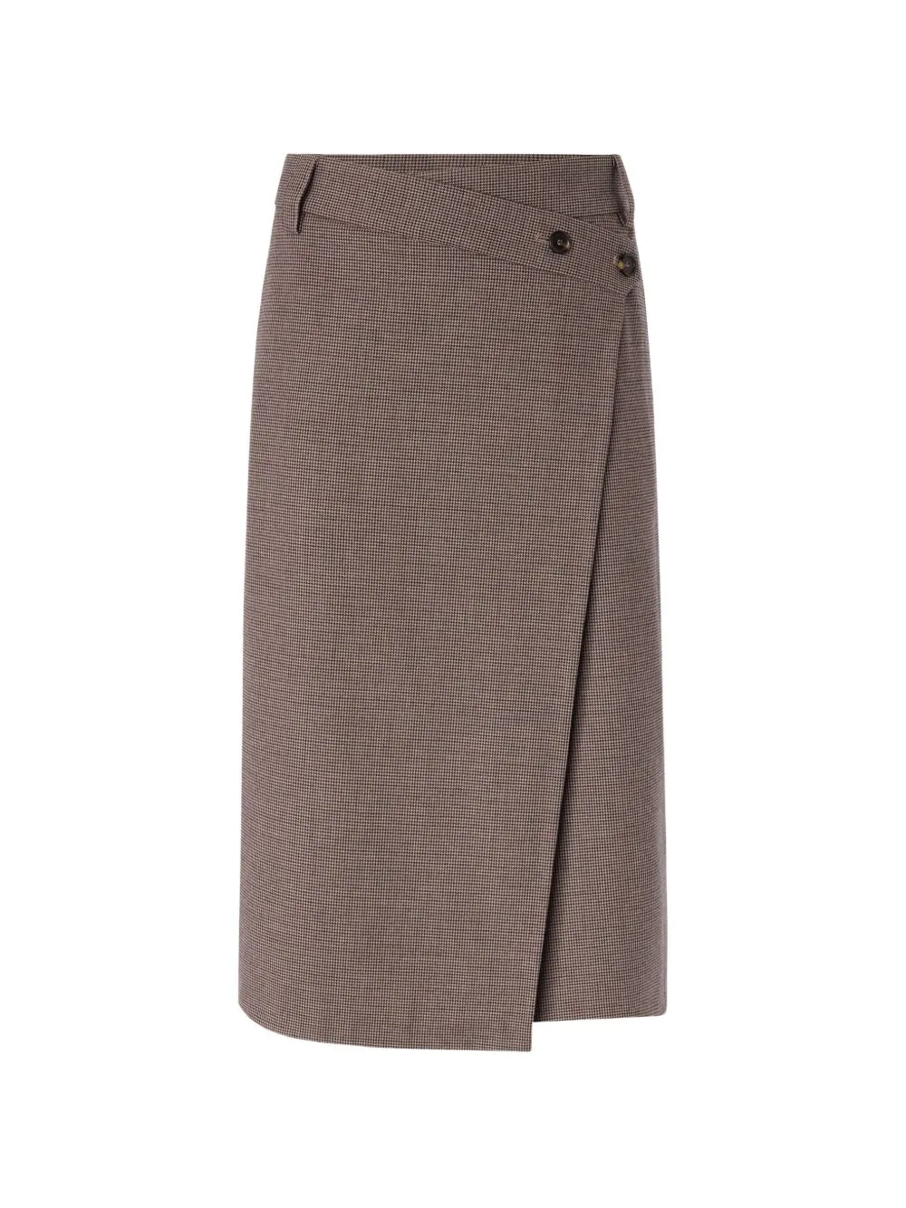 Calf-Length Wrap Skirt with Check Pattern by PINKO