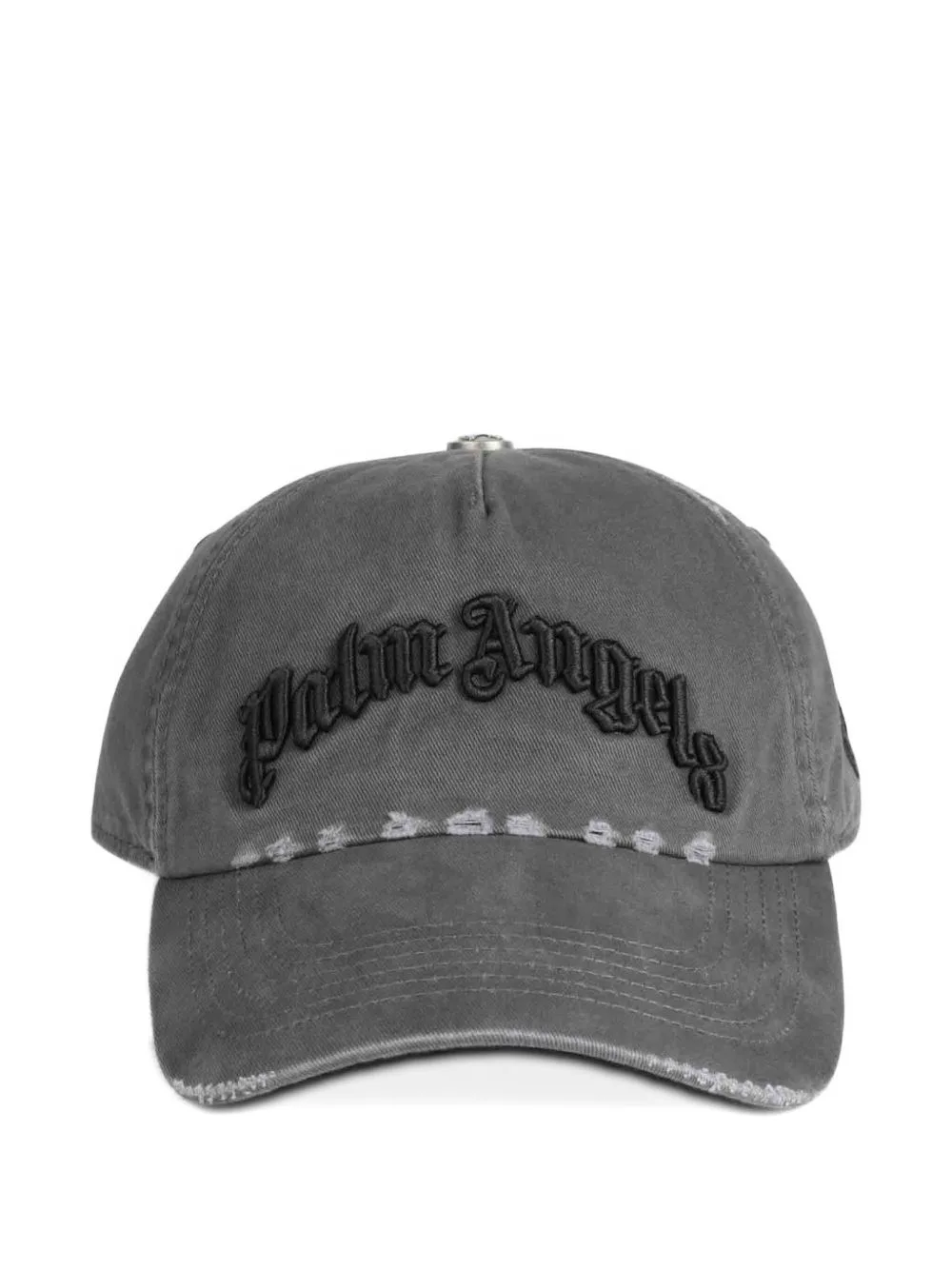 Logo-Embroidered Distressed Baseball Cap by Palm Angels