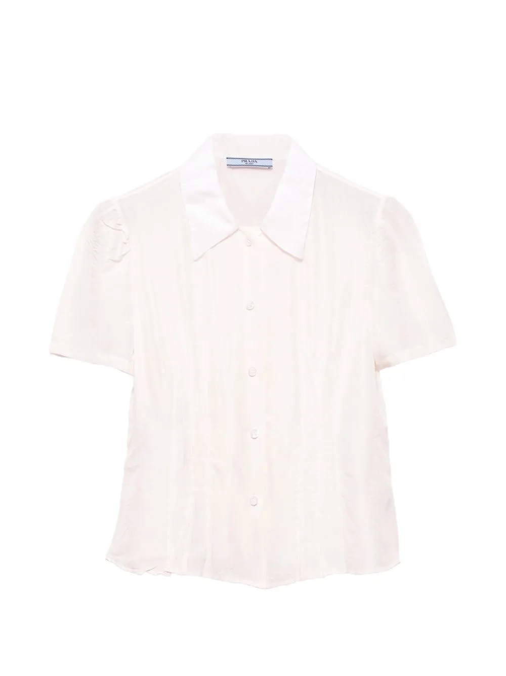 Garment-Dyed Washed Silk Shirt by Prada