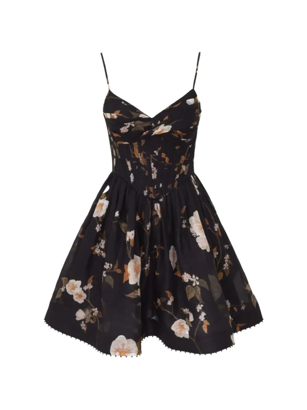 Floral-Print Corset-Style Mini Dress by ZIMMERMANN
