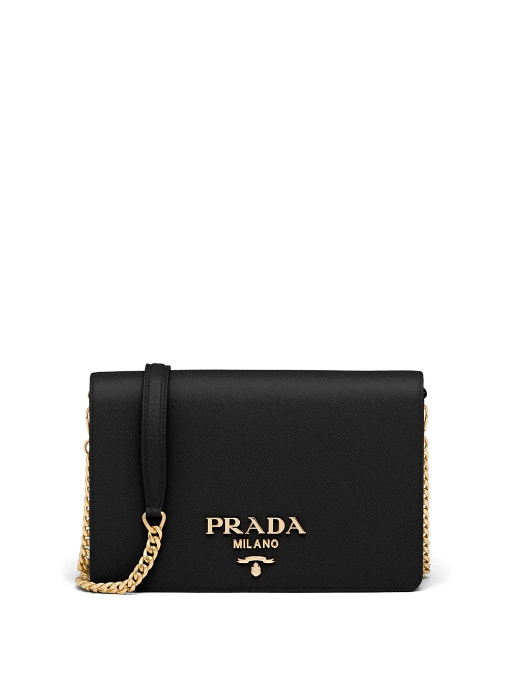 Logo-Lettering Saffiano Leather Shoulder Bag by Prada