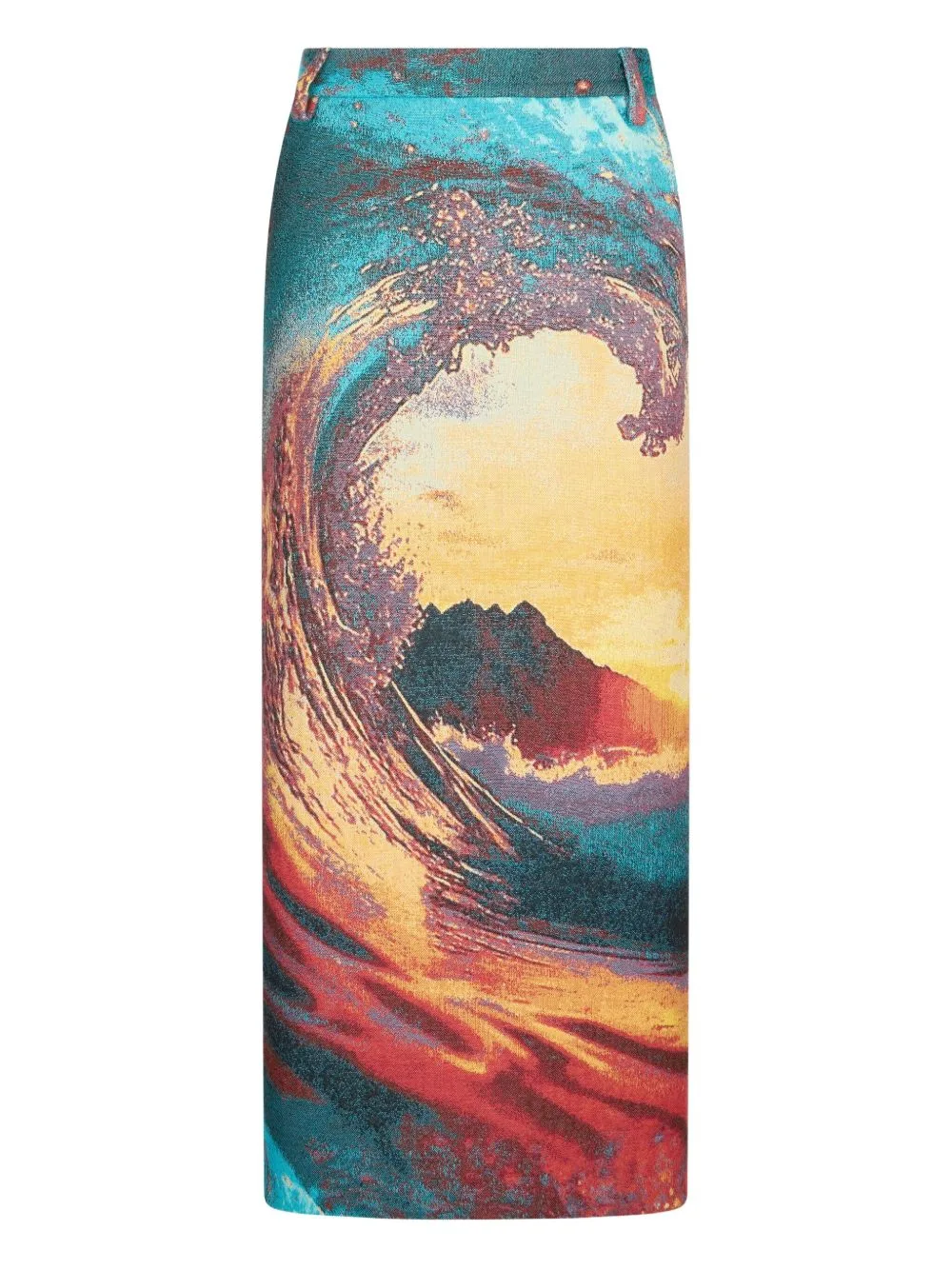 Patterned-Jacquard Skirt by Roberto Cavalli