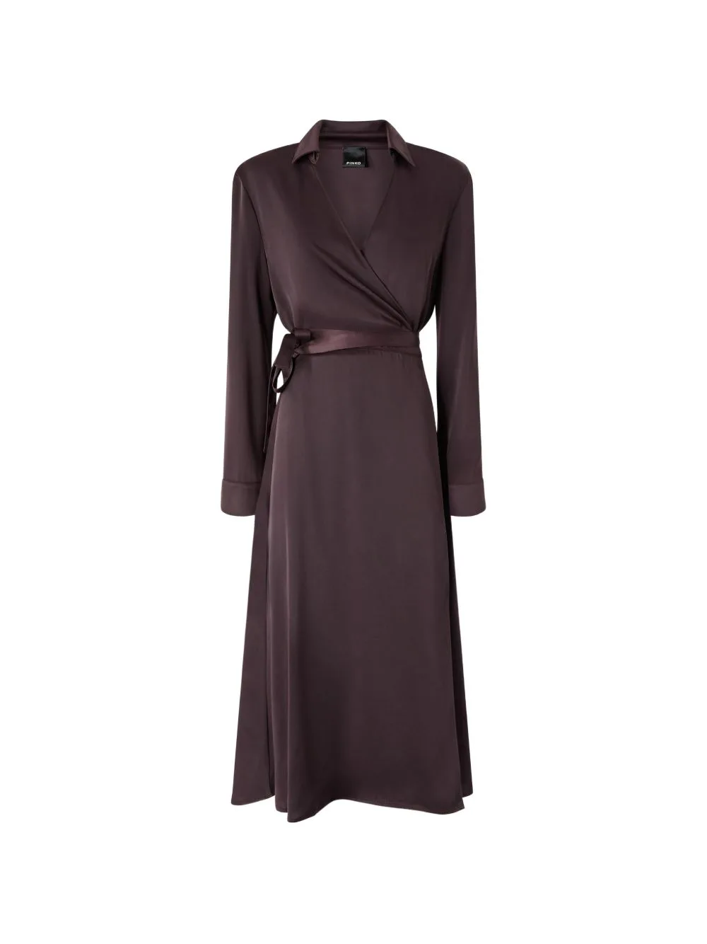 Midi Wrap Dress with Belt