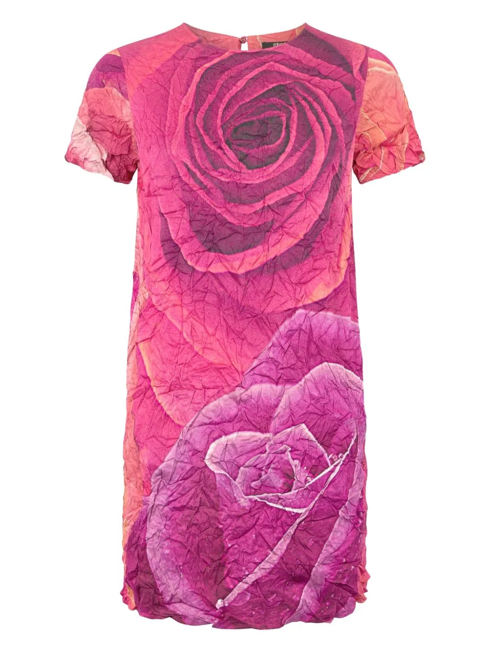 Rose-Print Mini Dress by Roberto Cavalli