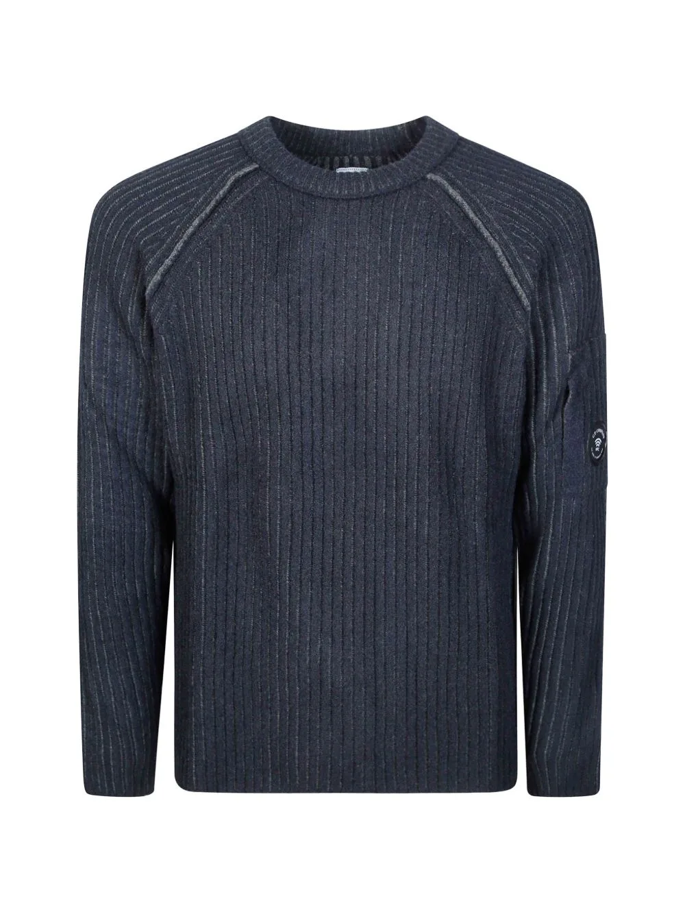 Fleece-Knit Lens Crewneck Sweater by C.P. Company